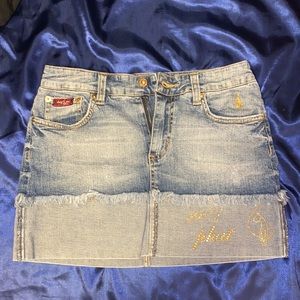 y2k denim babyphat skirt